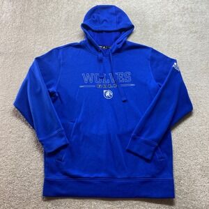Adidas Wolves Golf Hoodie Pullover Mens‎ Large Blue Collegiate Embroidered